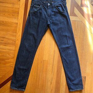 Men's Calvin Klein Jeans Slim Straight Blue Jeans 30 x 32 Contrast Stitch